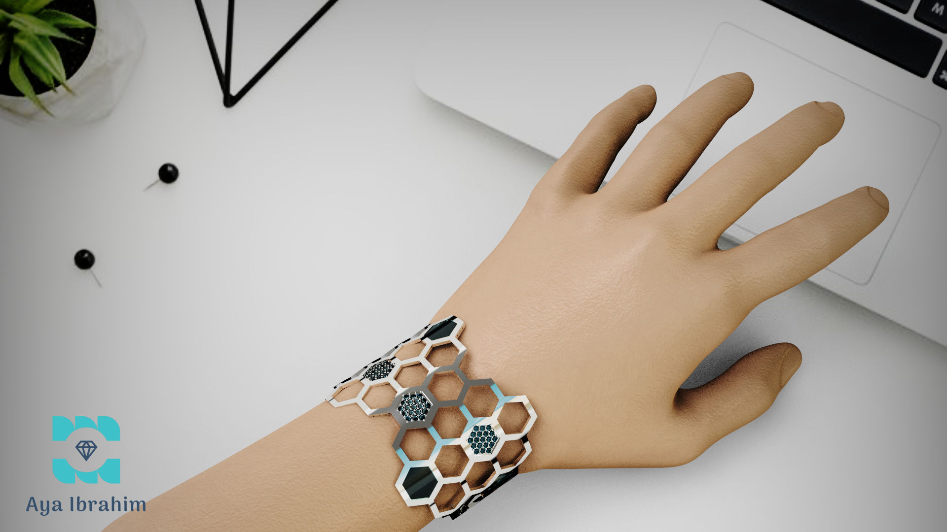 Hexagon bracelet